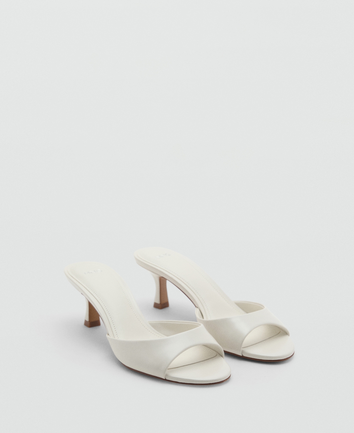 Mango Slingback Kitten Heels In Sand