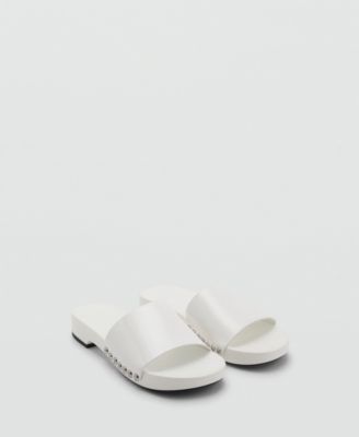 MANGO - Women's Studded Leather Sandals
