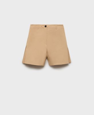 MANGO - Women's Straight Pleated Shorts