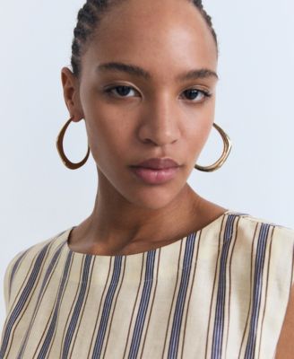 Women's Striped Linen Top