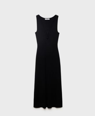 Women's Bow Neckline Knitted Dress