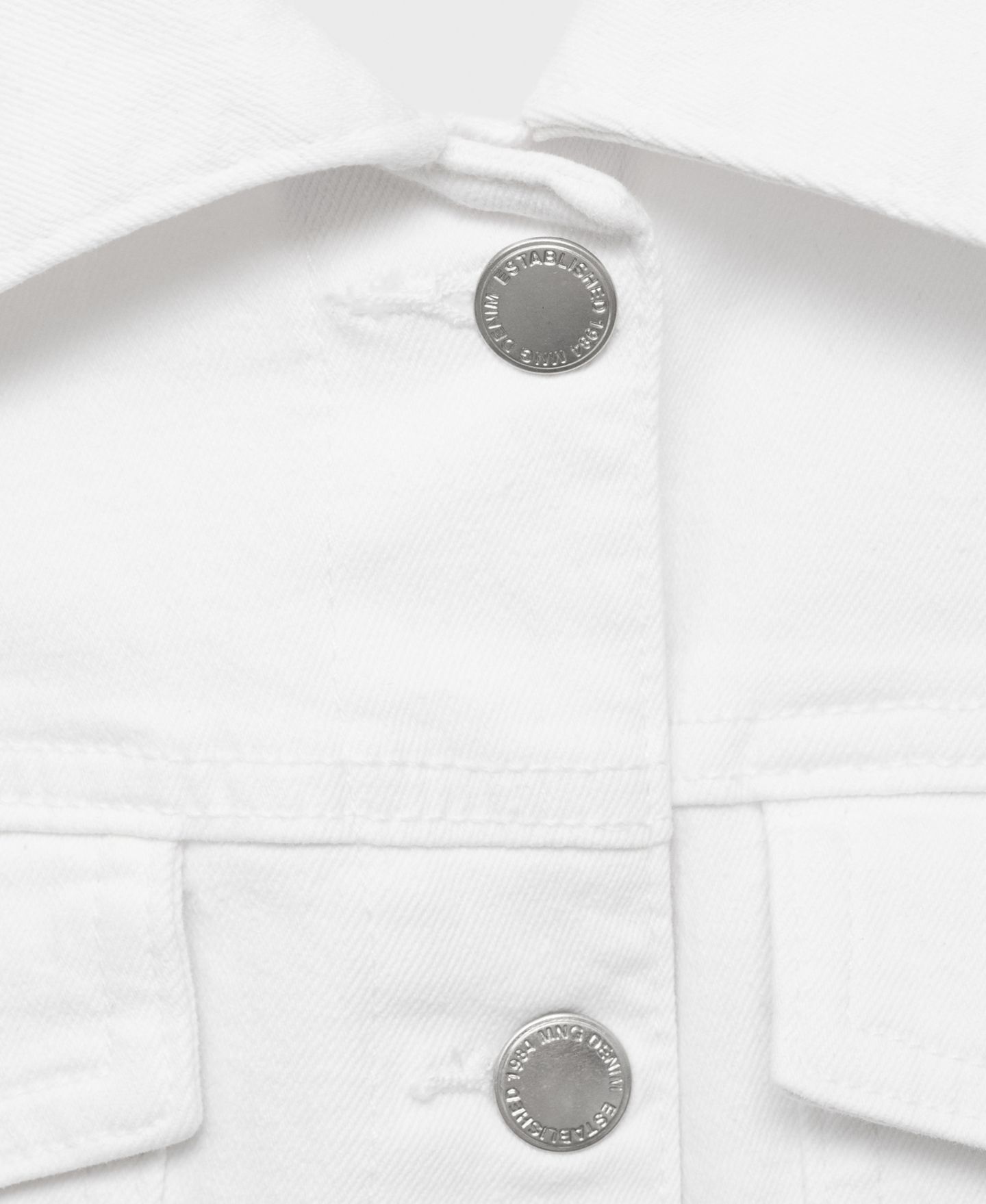 Женская куртка MANGO Pockets Denim Jacket, цвет: Белый — фото 6