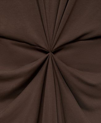 Women's Gathered Neckline V-Neck Dress