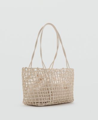 MANGO - Women's Braided Shoulder Bag