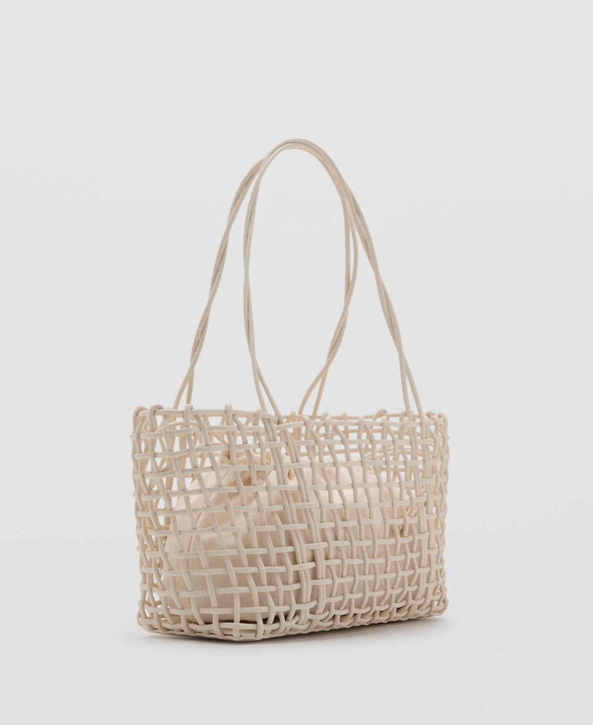 Women's Braided Shoulder Bag - Off White