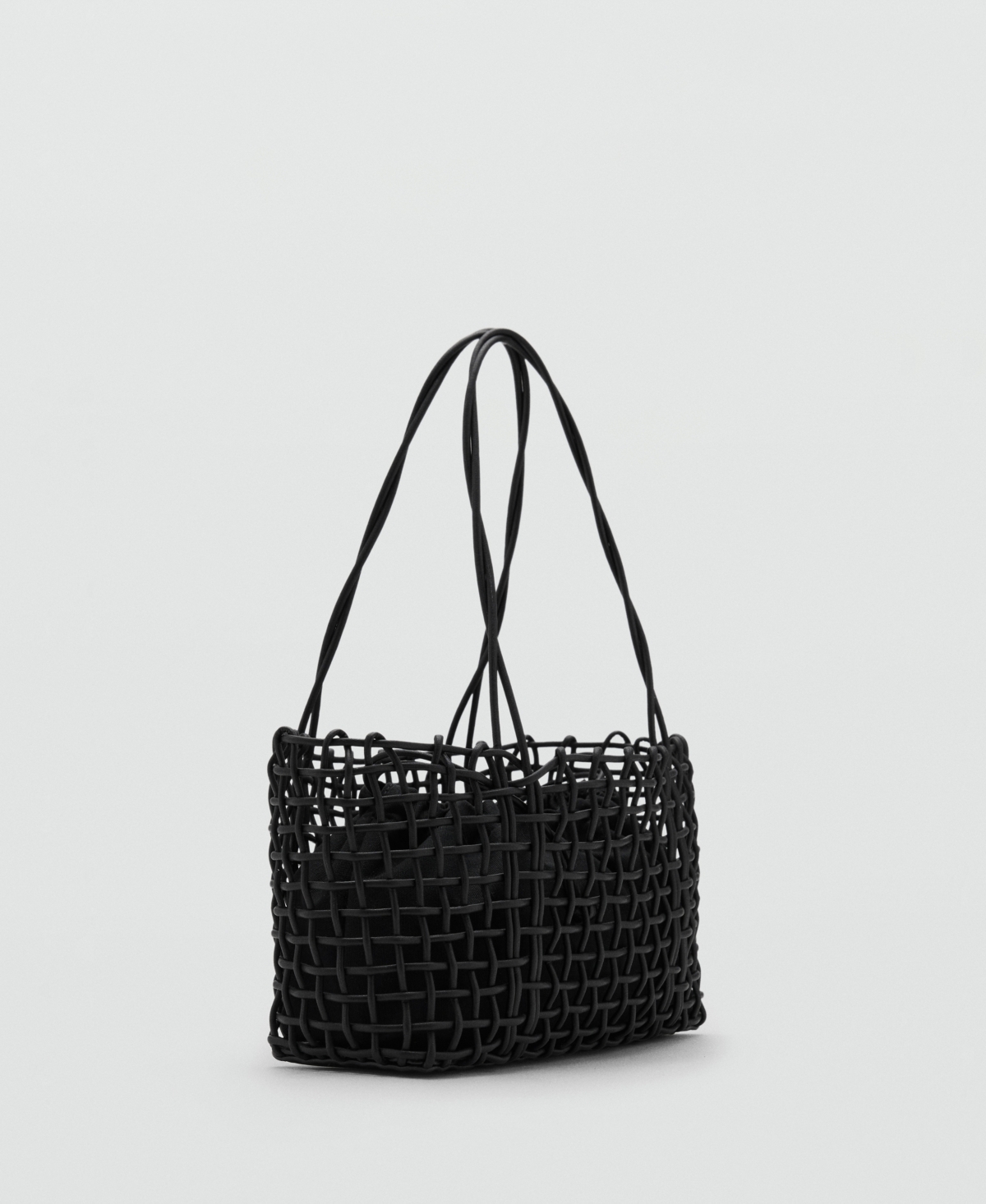 Women's Braided Shoulder Bag - Black