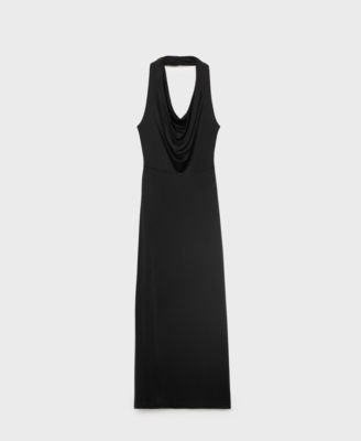 Women's Draped Open-Back Dress