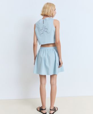 Women's Embroidered Crop Top