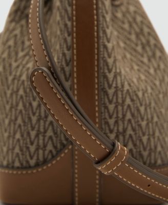 Women's Printed Logo Bucket Bag