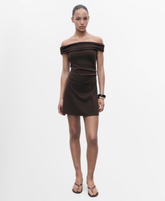 MANGO - Women's Short Strapless Dress