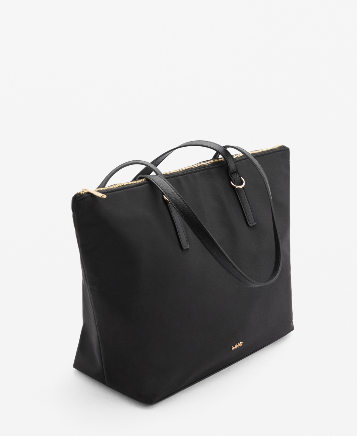 Women's Nylon Shopper Bag - Black
