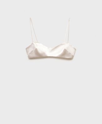 MANGO - Women's Satin Crop Top