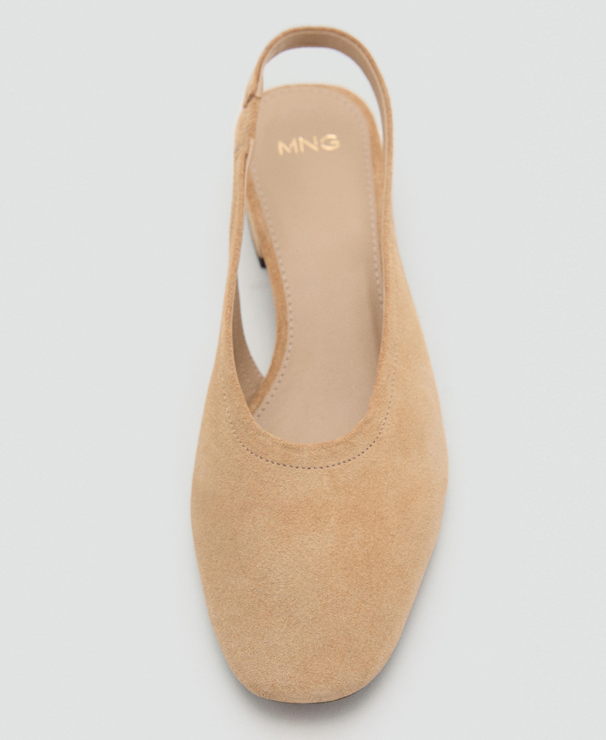Mango Women's Suede Heeled Shoes In Sand