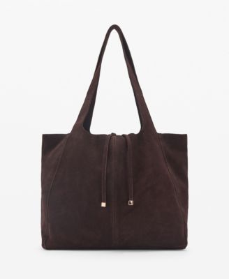 MANGO - Women's Suede Shopper Bag