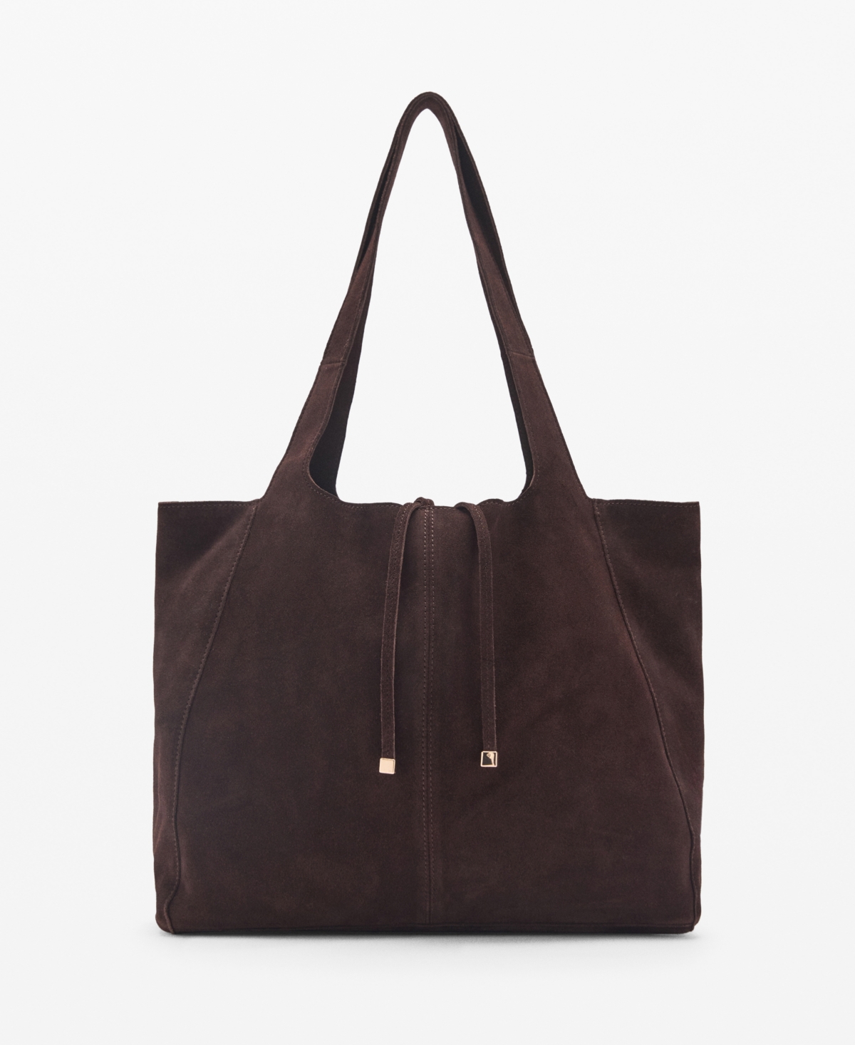 Mango Women's Suede Shopper Bag In Brown