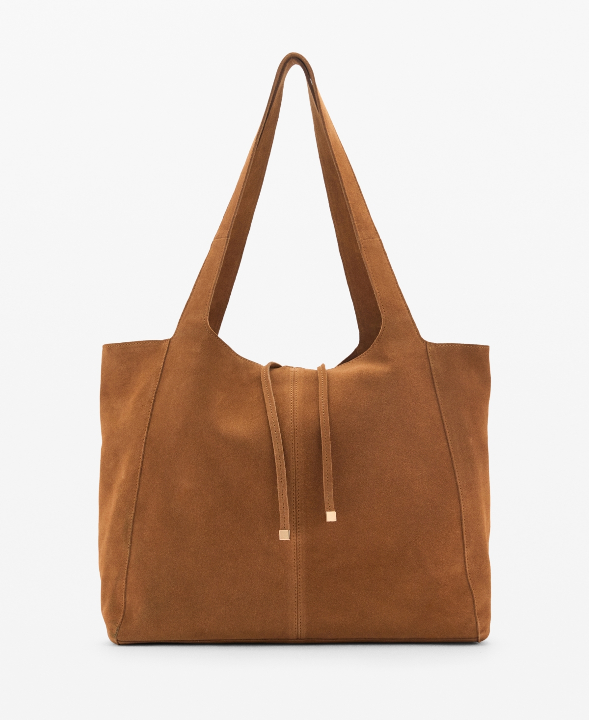 Mango Women's Suede Shopper Bag In Brown
