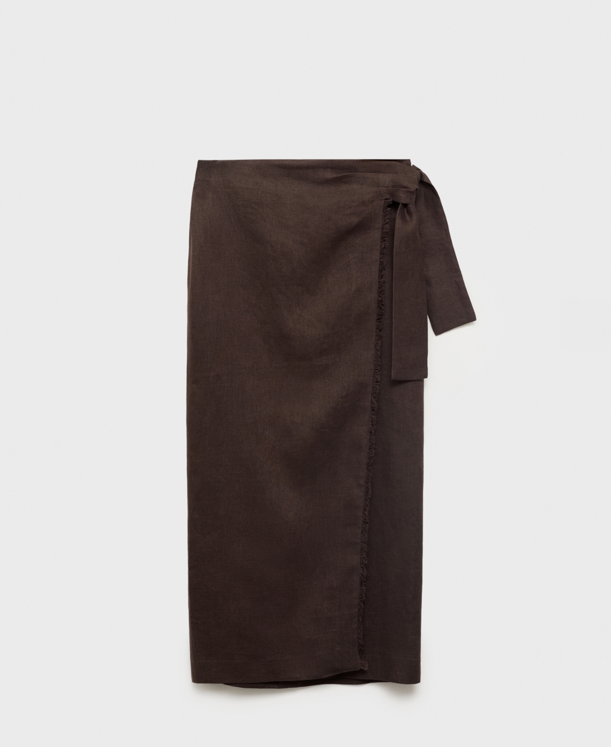 Women's Linen Sarong Skirt - Chocolate