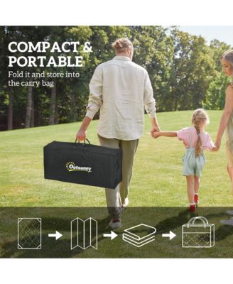 Outdoor Rug, 9' x 12' Floor Mat, Toothed Rhombus