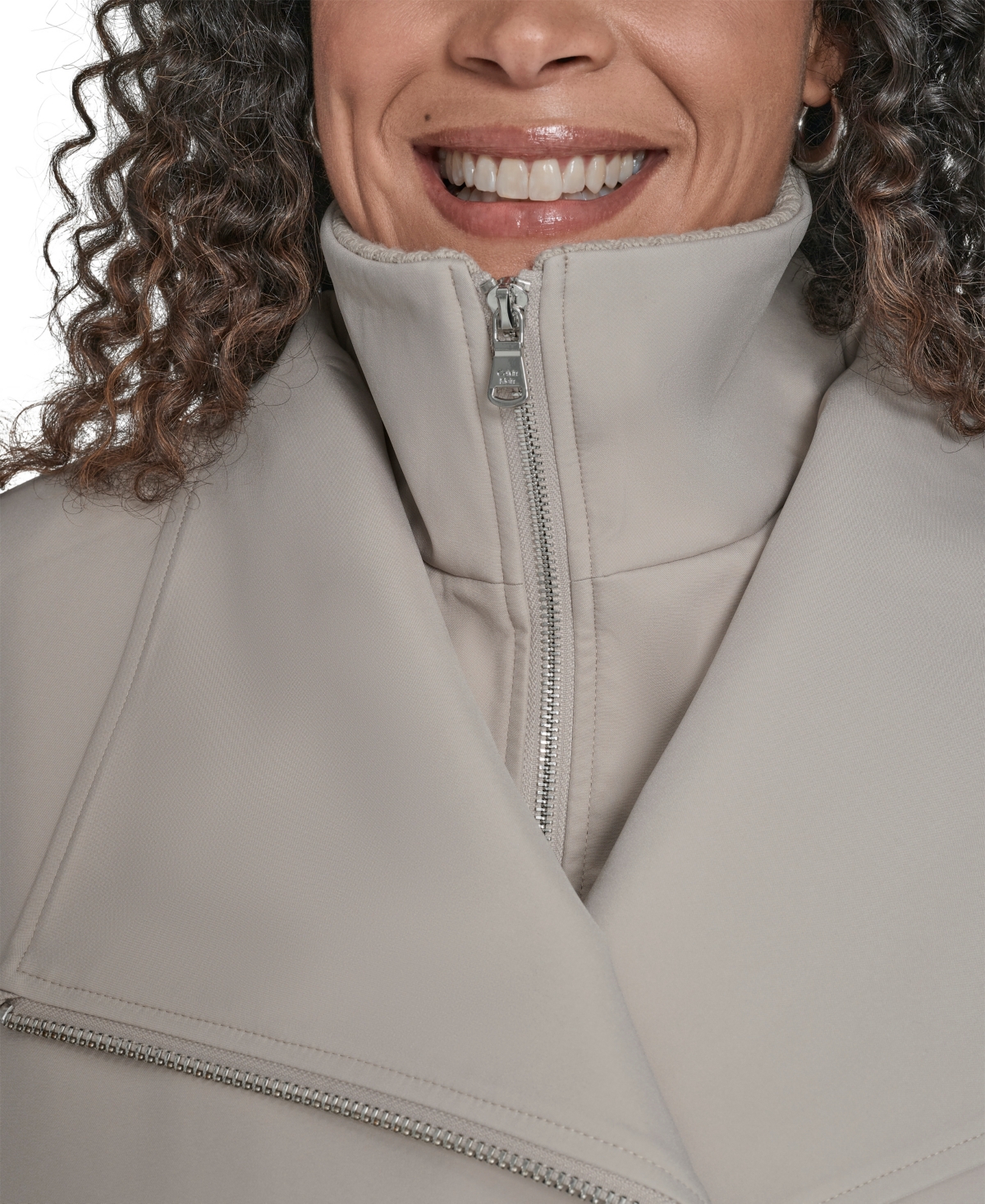 Calvin Klein Plus Size Belted Long-sleeve Wrap Coat, Created For Macy's In Gray