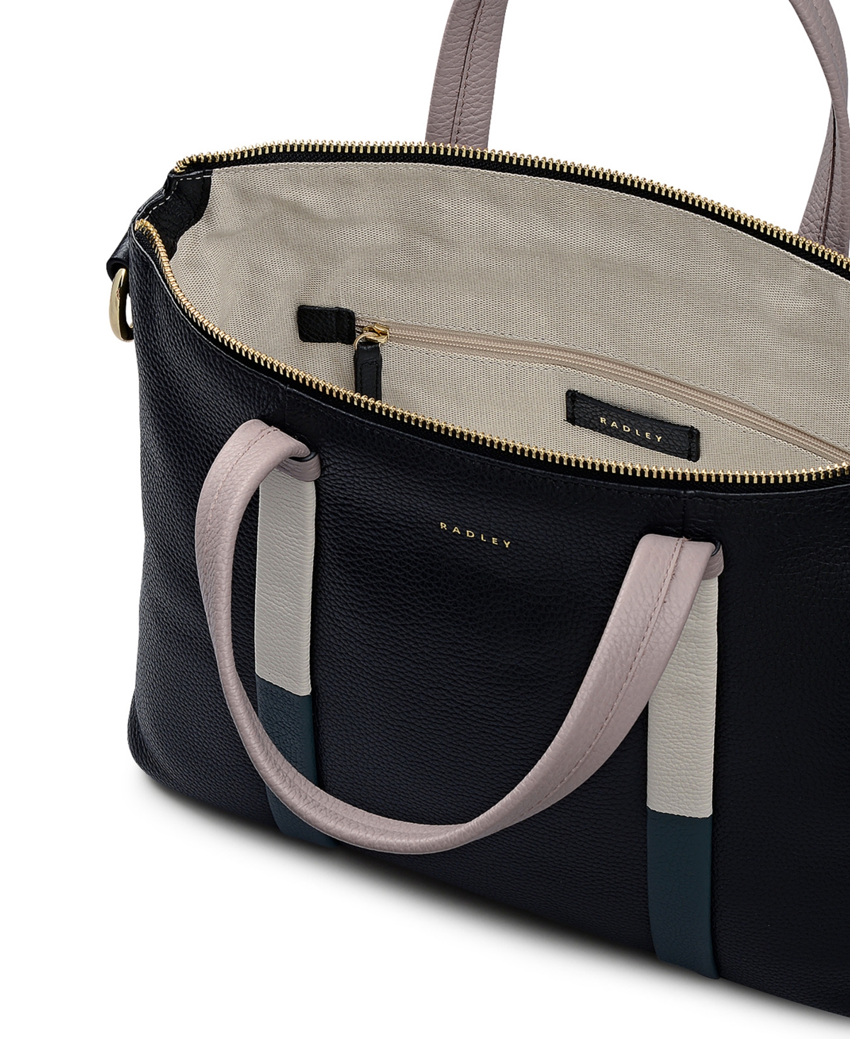Radley London Waterloo Way Medium Zip Top Satchel Bag In Black