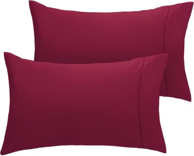 King 2PC Ultra Soft Silky Solid Performance Pillowcase Set