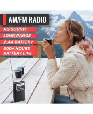 Portable Radio: AM/FM, Long Range, Battery Operated