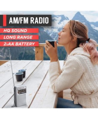 Portable Radio: AM/FM, Long Range, Battery Operated