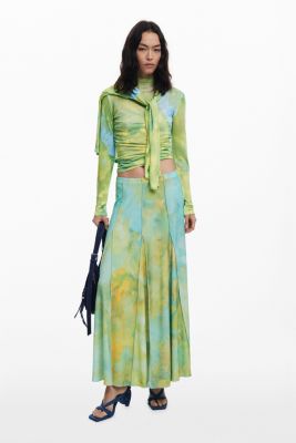 Women's Long godet skirt