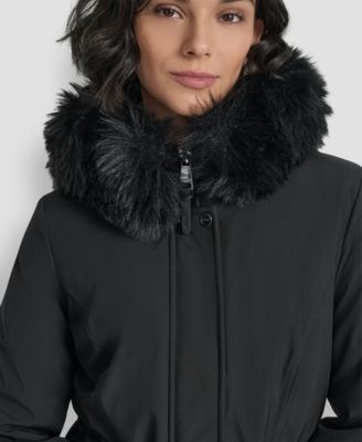 Women's Trim Hooded Anorak Puffer Coat