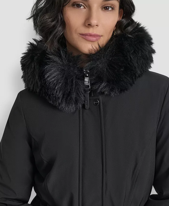 Women's Trim Hooded Anorak Puffer Coat - thumbnail 7