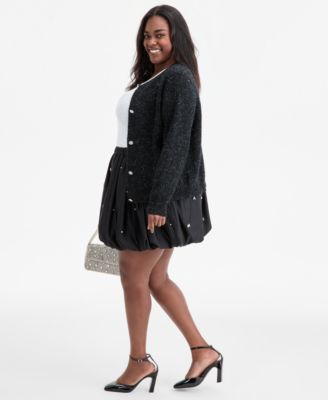 Trendy Plus Size Rhinestone-Embellished Bubble Skirt, Macy's Exclusive