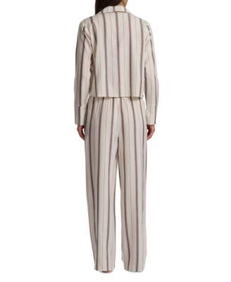 Women's Long Sleeve Top and High-Waist Pant Set