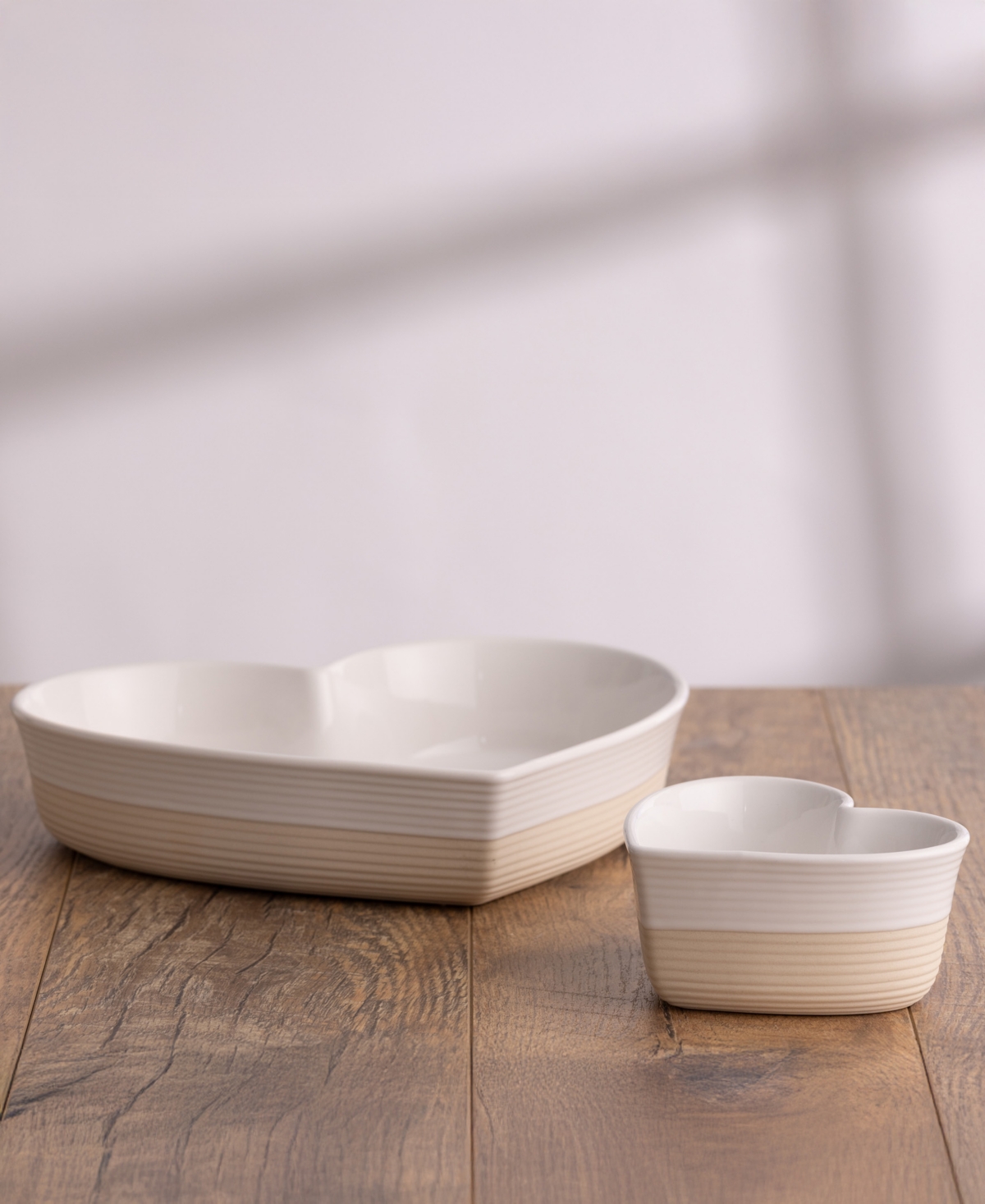 Mason Cash Rustic Charm Heart Dishes, Set Of 2 In Multi