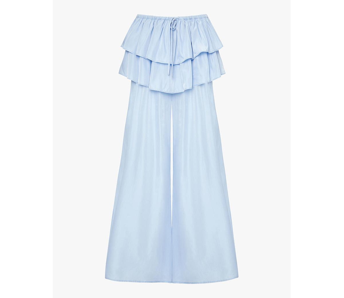 WeWoreWhat Women's Ruffle Waist Flare Pant
