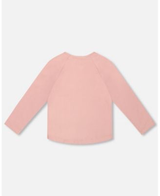 Girl Cotton T-Shirt Dusty Pink with Llama - Toddler|Child