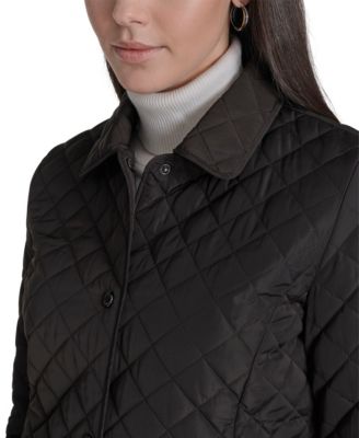 Womens Collared Quilted Coat