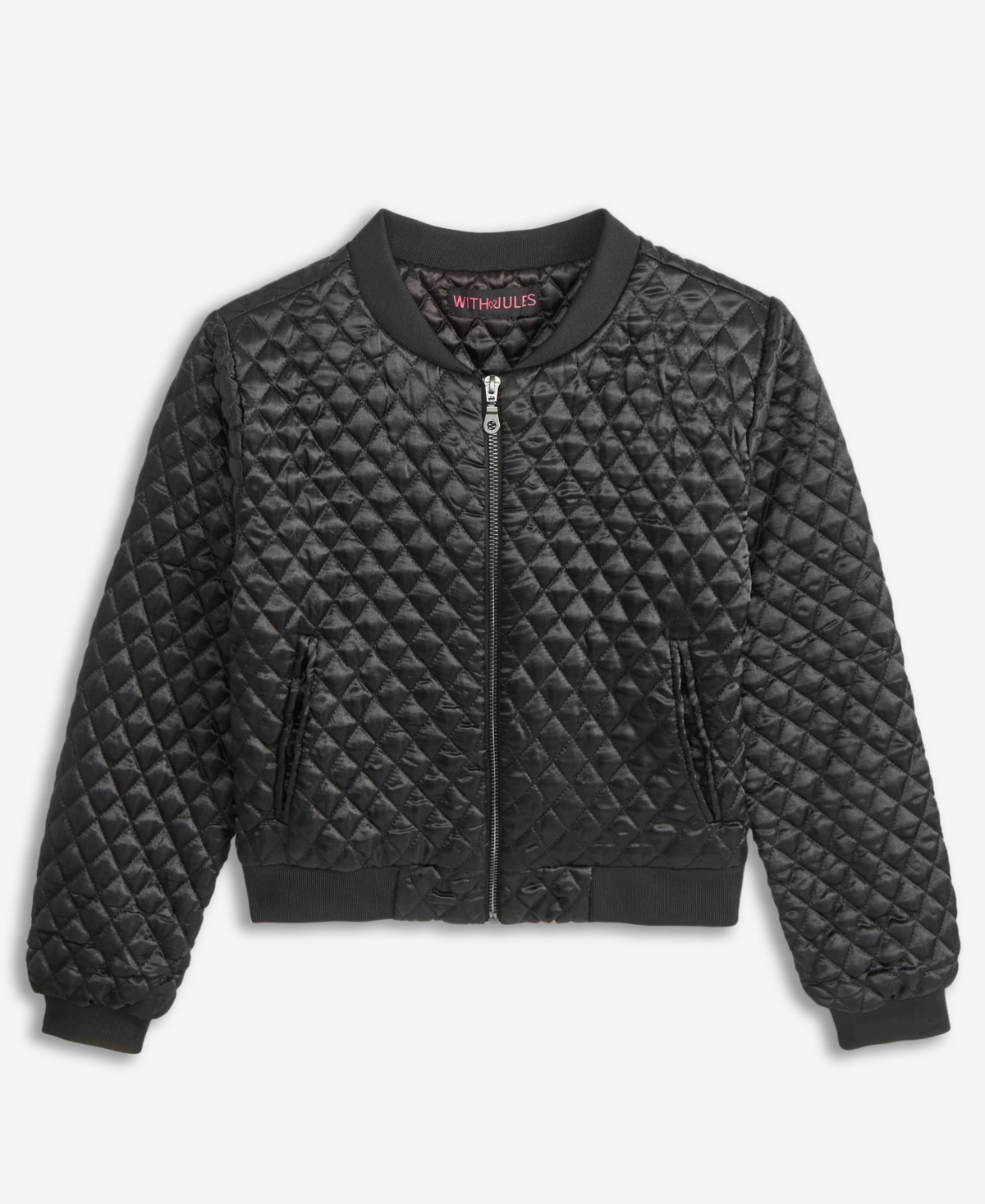 With Jules Girls 7-16 Quilted Bomber Jacket