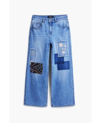 Women's Cropped jeans with patches