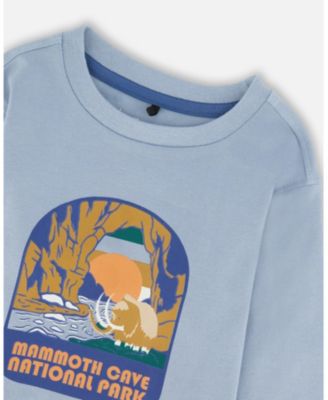 Boy Cotton Long Sleeve T-Shirt Light Blue - Toddler|Child