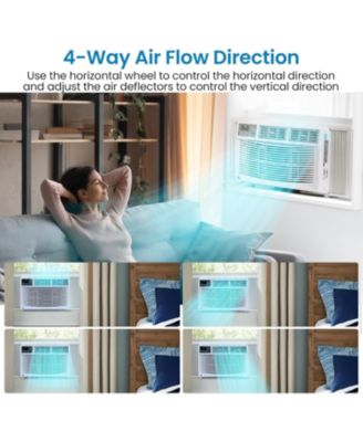 8,000 BTU Window AC - Quiet Performance, Dehumidify & Fan Modes, Remote Control Included, Easy Setup, Perfect for Home and Office