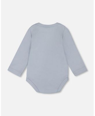 Baby Boy Cotton Onesie Light Blue 