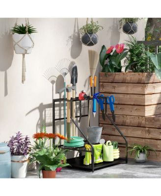 Garden Tool Organizer for Garage, 3 Tier Yard Tool Holder,