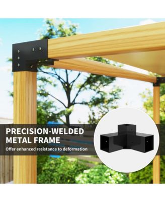 8PCS Pergola Kit Brackets for 4"x4" (Actual 3.6"x3.6") Lumber