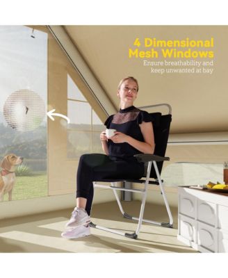 Inflatable Camping Tent with Hand Pump, 4 Season for 4-6 People