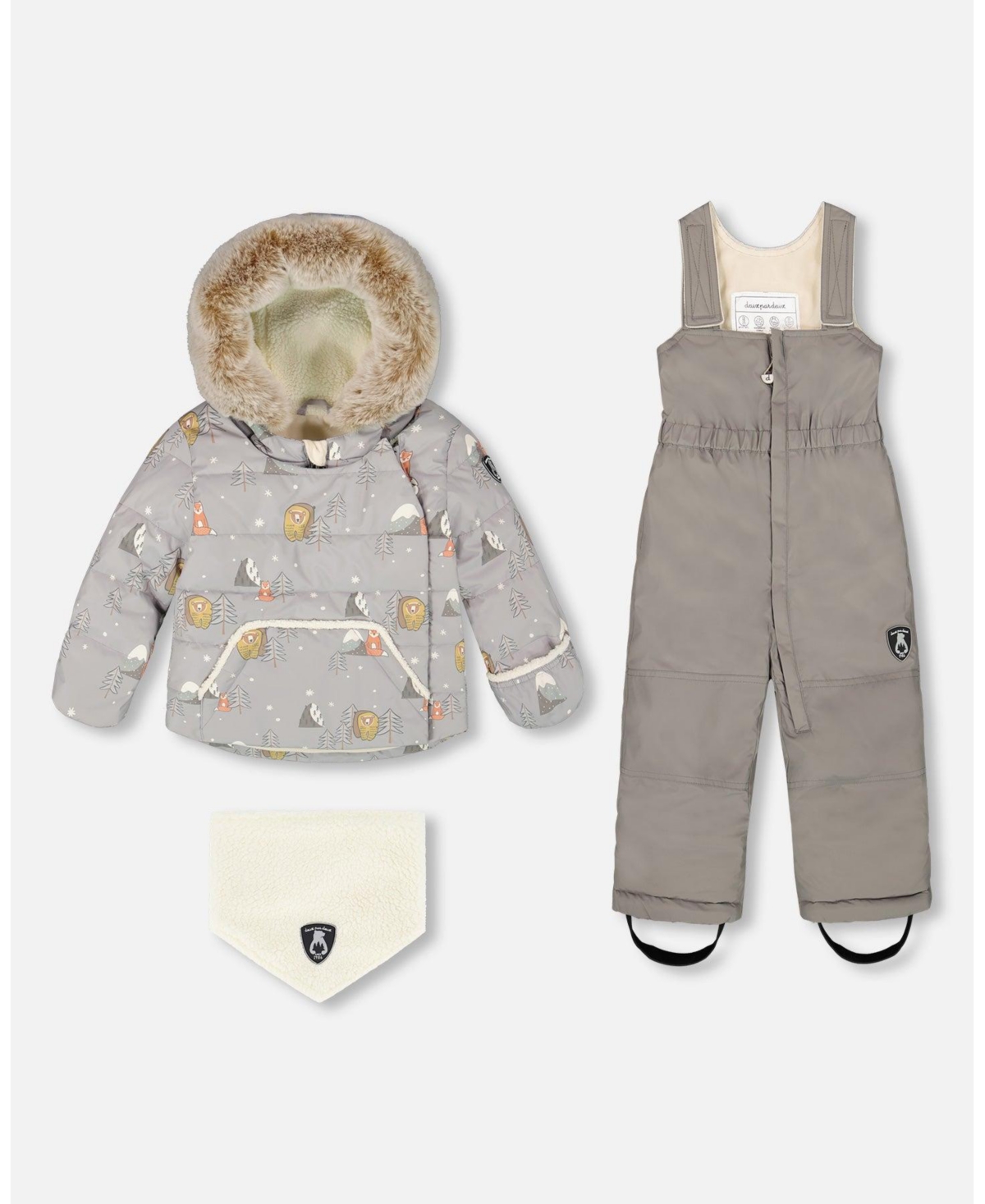 Deux par Baby Boy Two-Piece Snug Snowsuit Gray - Baby|Toddler