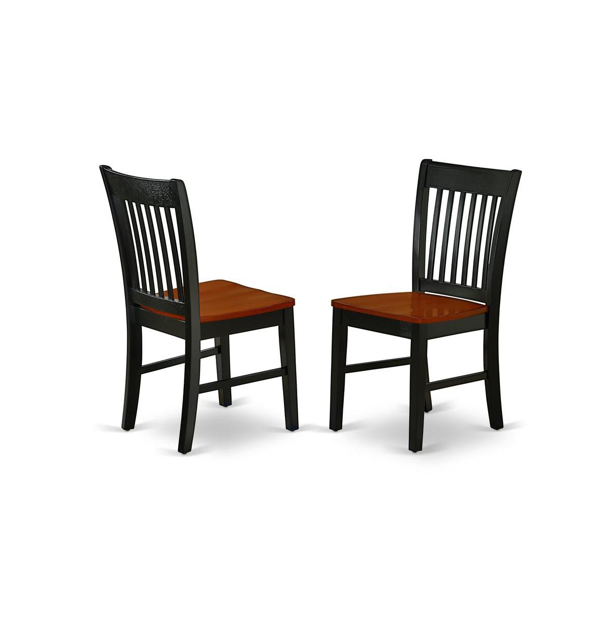 East West Furniture Dining Room Set Black & Cherry