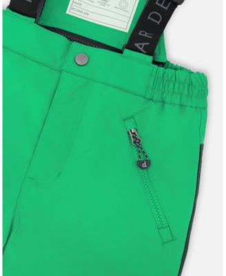 Boy Two-Piece Play Snowsuit with Colorblocked Jacket Green - Child