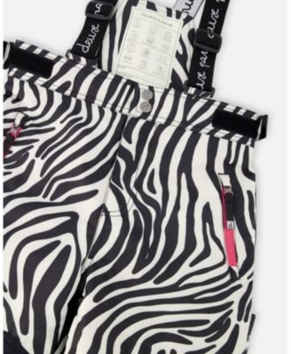 Girl Two-Piece Teknik Snowsuit Zebra Print - Child