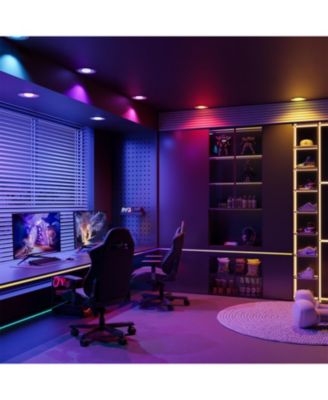 BR1 60-Watt Equivalent AI Smart BR30 RGBCCT Color Changing Flood LED Light Bulb, Dimmable Voice Control,APP Control (4-Bulb)