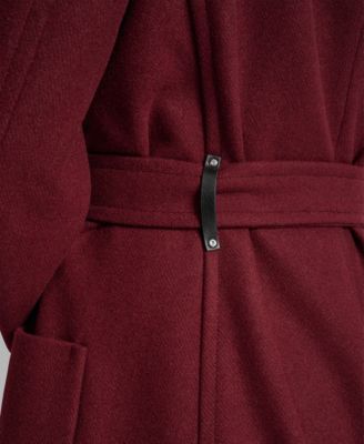 Women's Notch Collar Belted Wrap Coat